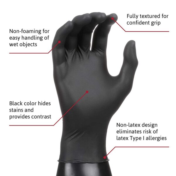 8mil Textured Grip Nitrile Med 50 Pack